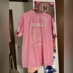 Wicked Glinda Sequin Jersey Shirt Dress